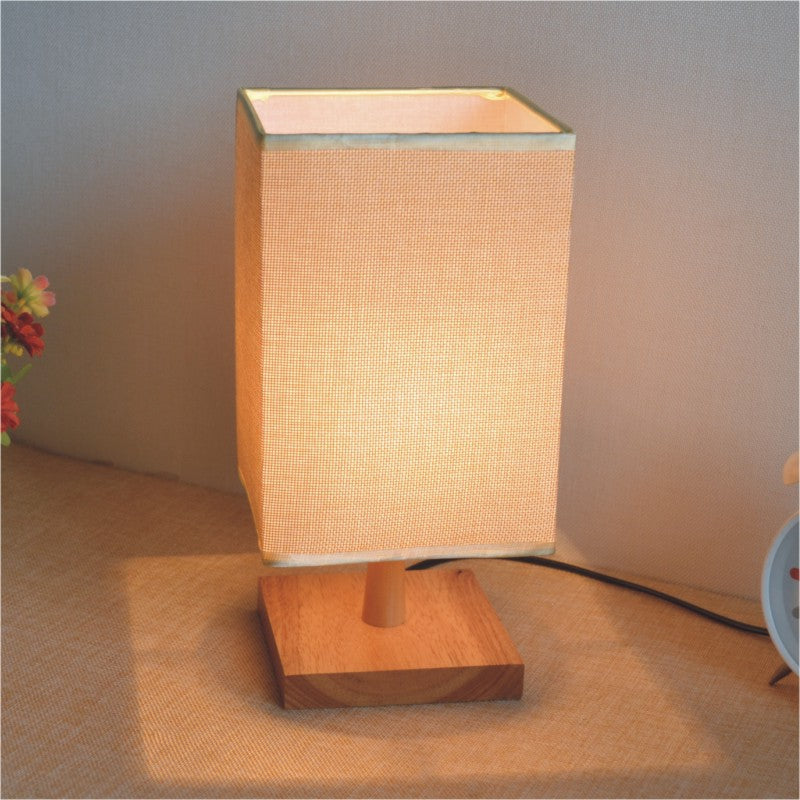 Creative Bedroom Bedside Solid Wood Table Lamp