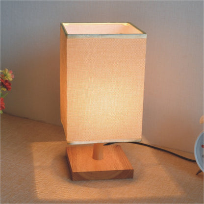 Creative Bedroom Bedside Solid Wood Table Lamp