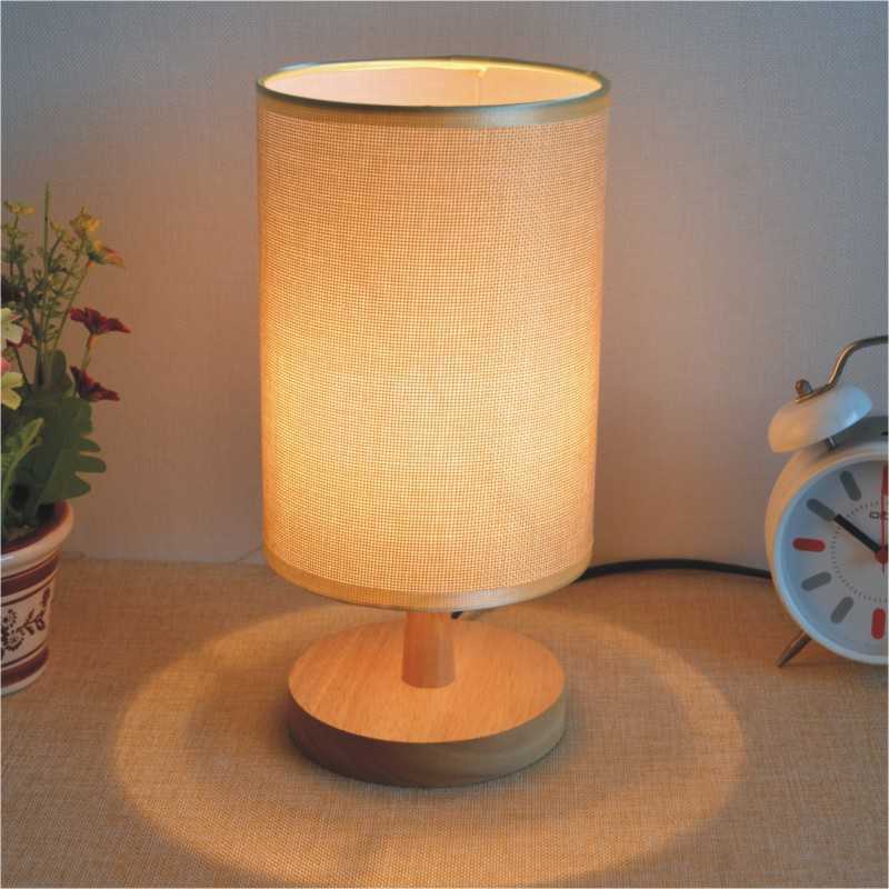 Creative Bedroom Bedside Solid Wood Table Lamp
